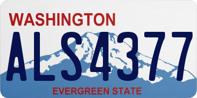WA license plate ALS4377