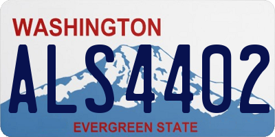 WA license plate ALS4402