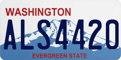 WA license plate ALS4420