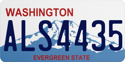 WA license plate ALS4435