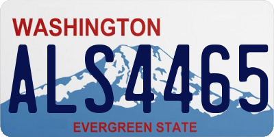 WA license plate ALS4465