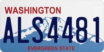 WA license plate ALS4481