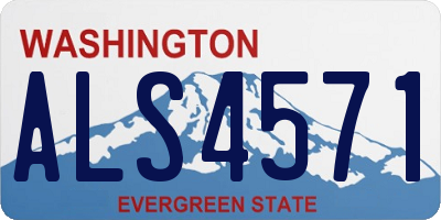 WA license plate ALS4571