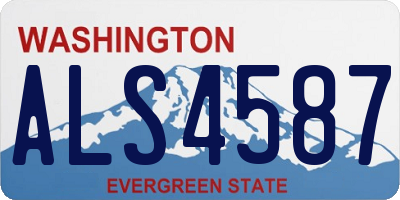 WA license plate ALS4587