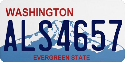 WA license plate ALS4657