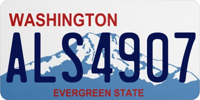 WA license plate ALS4907