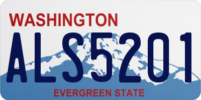 WA license plate ALS5201