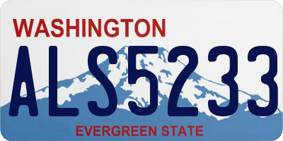 WA license plate ALS5233
