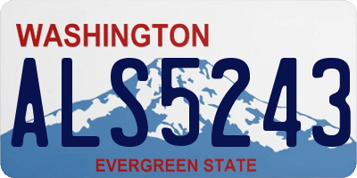 WA license plate ALS5243