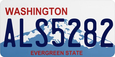 WA license plate ALS5282
