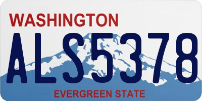 WA license plate ALS5378