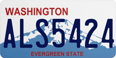 WA license plate ALS5424