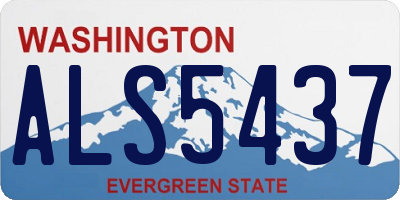 WA license plate ALS5437