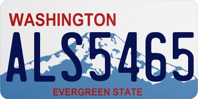 WA license plate ALS5465