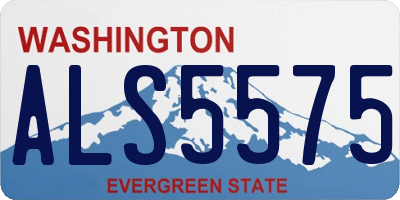 WA license plate ALS5575