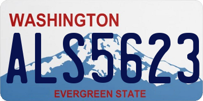 WA license plate ALS5623