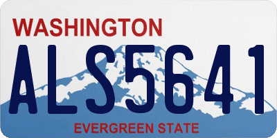 WA license plate ALS5641