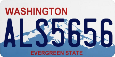 WA license plate ALS5656