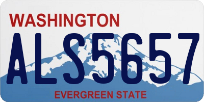 WA license plate ALS5657