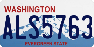 WA license plate ALS5763