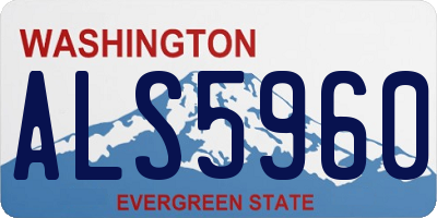 WA license plate ALS5960