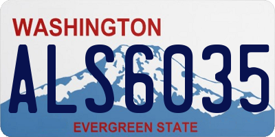 WA license plate ALS6035