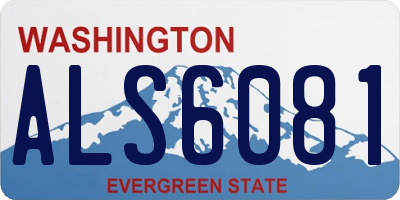 WA license plate ALS6081