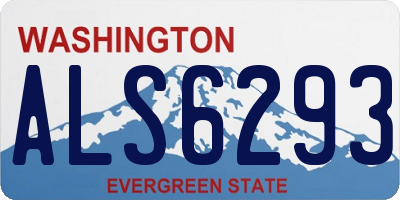 WA license plate ALS6293