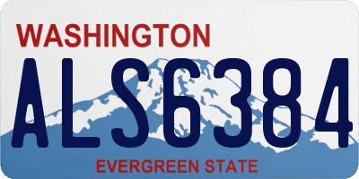 WA license plate ALS6384