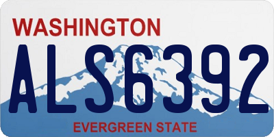 WA license plate ALS6392
