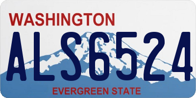 WA license plate ALS6524