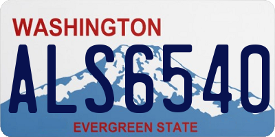 WA license plate ALS6540