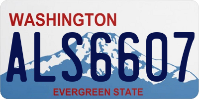 WA license plate ALS6607