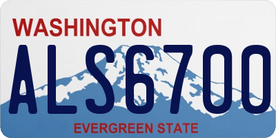 WA license plate ALS6700