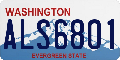 WA license plate ALS6801