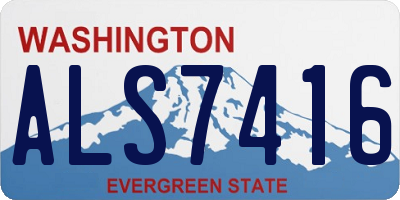WA license plate ALS7416