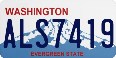 WA license plate ALS7419