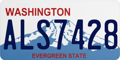 WA license plate ALS7428