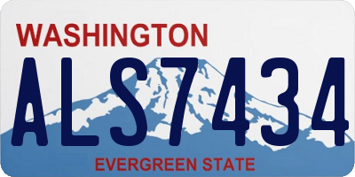 WA license plate ALS7434