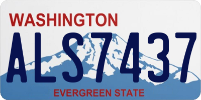 WA license plate ALS7437