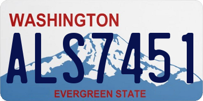 WA license plate ALS7451