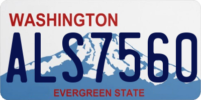 WA license plate ALS7560