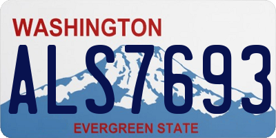 WA license plate ALS7693
