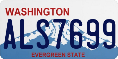 WA license plate ALS7699