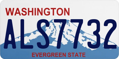 WA license plate ALS7732