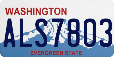 WA license plate ALS7803