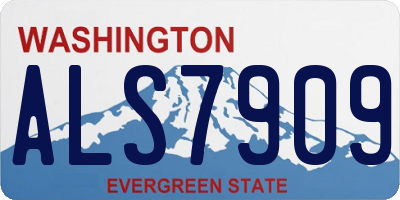 WA license plate ALS7909