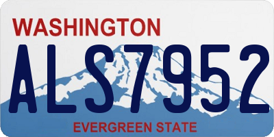 WA license plate ALS7952