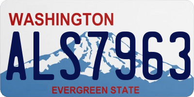 WA license plate ALS7963