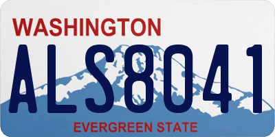 WA license plate ALS8041
